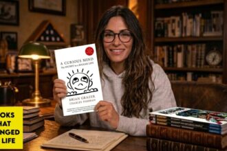 Sarah Shahi discussing A Curious Mind on Books That Changed My Life podcast