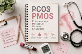 doctor discussing PMOS diagnosis criteria and metabolic health monitoring with patient