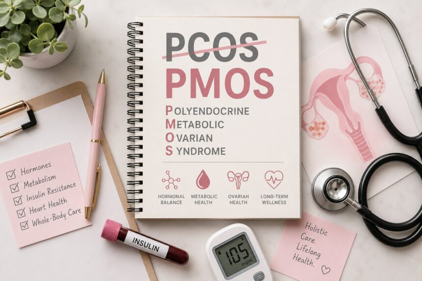 doctor discussing PMOS diagnosis criteria and metabolic health monitoring with patient